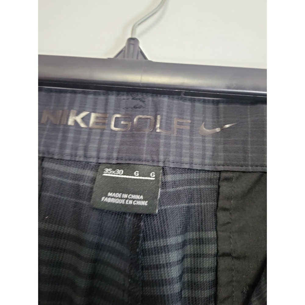 Nike Golf Tour Performance Dri-Fit Black/Gray Plaid Pants Mens 35x30 - Picture 13 of 15